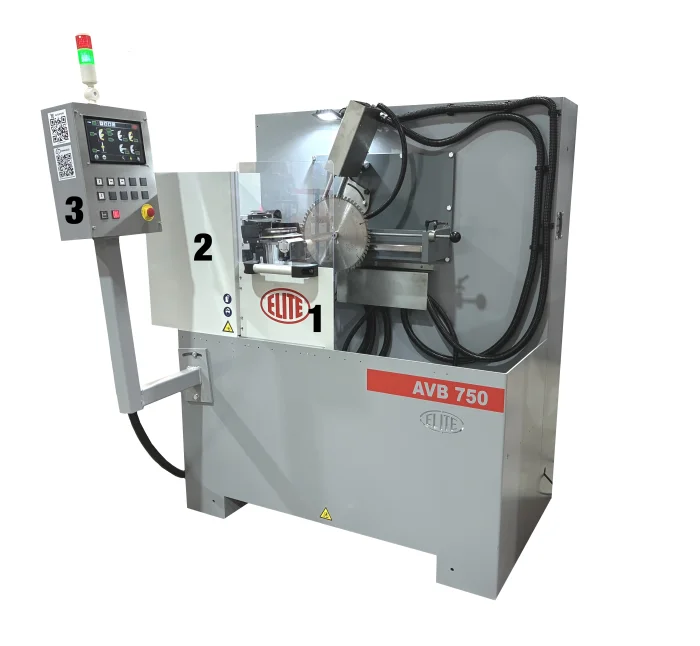 Main components of the machine ELITE AVB 750