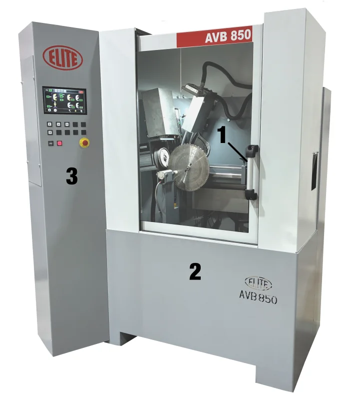 Main components of the machine ELITE AVB 850