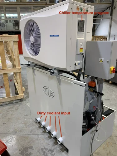 Details of the cooling and filtration system ELITE model FILTRAmaq PRO