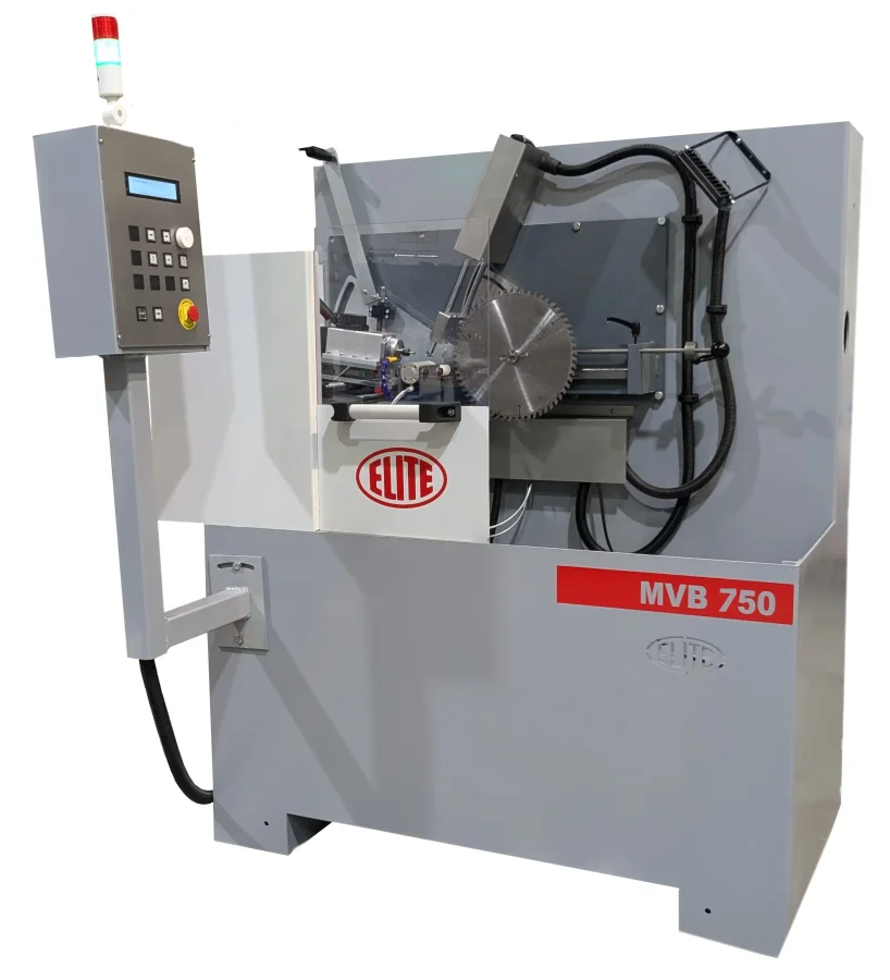 Sharpening circular saws machine for carbide tips saws ELITE model AVB 750. It allows to sharpen all the geometries of the back and face of the teeth